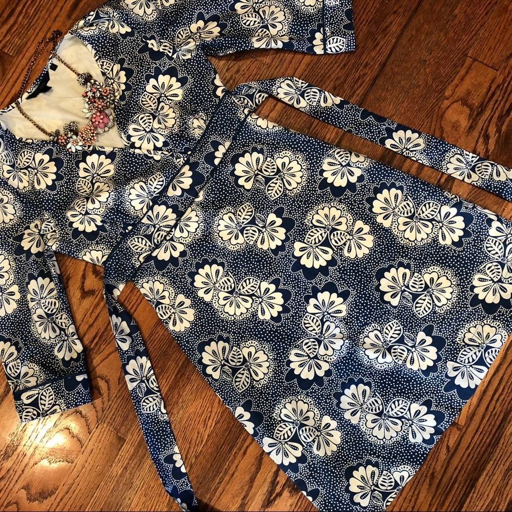 Boden gorgeous blue floral Summer Spring dress 4
